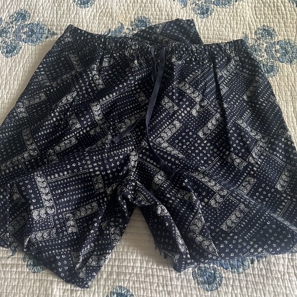 NWT LL Bean Flannel Pant Blue Bandanna Print - Picture 5 of 5